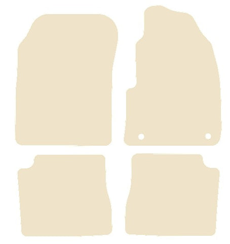 Peugeot e-2008 Electric 2019 onwards Beige Luxury Velour Tailored Carpet Car Mats NV HITECH