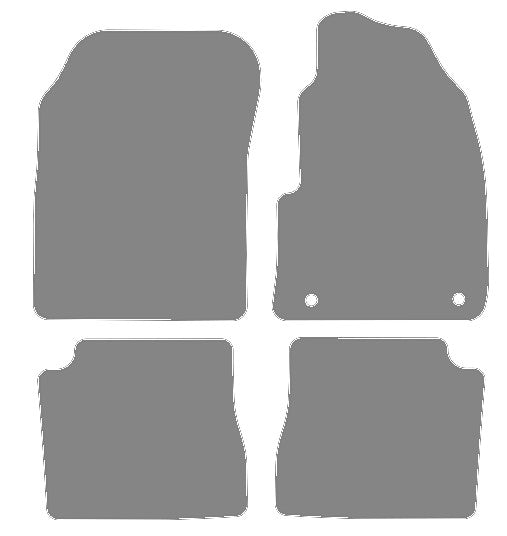 Peugeot e-2008 Electric 2019 onwards Grey Luxury Velour Tailored Carpet Car Mats NV HITECH