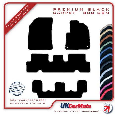 Citroen C4 Grand Spacetourer 7 Seater 2018 onwards Black Premium Carpet Tailored Car Mats HITECH