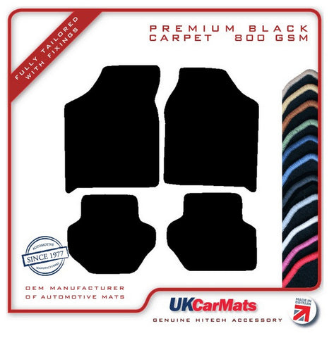 Ford Fiesta Mk3 1990-1993 Black Premium Carpet Tailored Car Mats HITECH