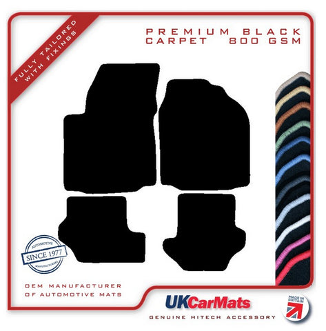 Ford Fiesta Mk4 1993-2001 Black Premium Carpet Tailored Car Mats HITECH