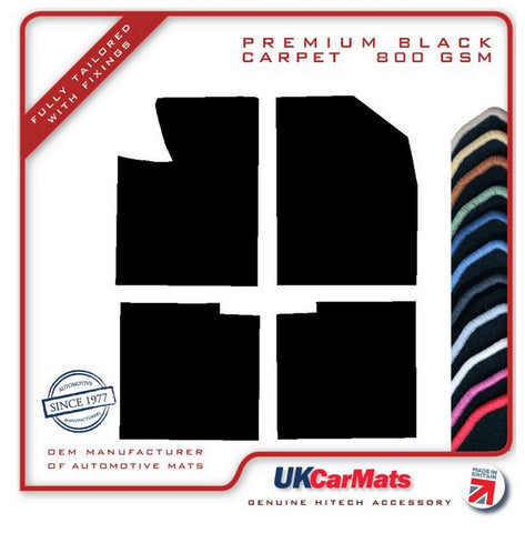 Fiat Strada 1984-1989 Black Premium Carpet Tailored Car Mats HITECH