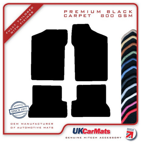 Fiat Siecento 1998-2003 Black Premium Carpet Tailored Car Mats HITECH