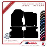 Ford Focus 2002-2004 Black Premium Carpet Tailored Car Mats HITECH