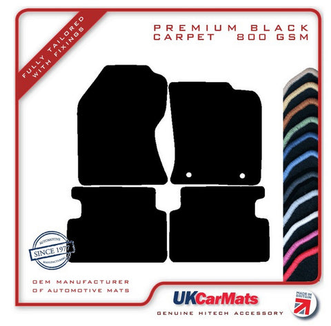 Ford Focus 2002-2004 Black Premium Carpet Tailored Car Mats HITECH