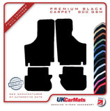 Fiat 500 1968-1972 Black Premium Carpet Tailored Car Mats HITECH