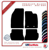 Ford Fiesta Mk6 2002-2008 Black Premium Carpet Tailored Car Mats HITECH