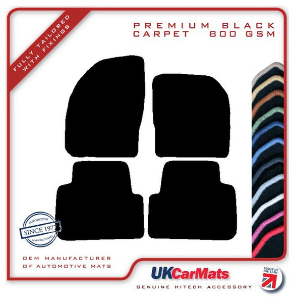 Ford Focus C-Max 2003-2010 Black Premium Carpet Tailored Car Mats HITECH