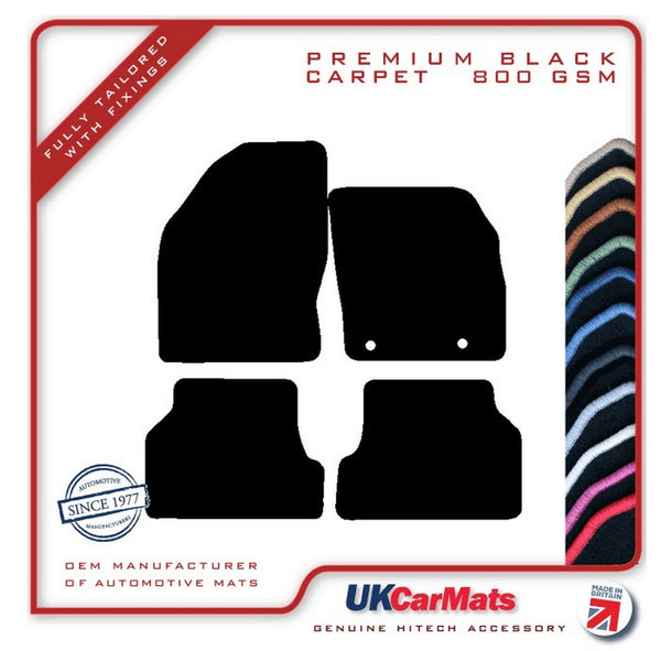 Ford Focus 2004-2011 Black Premium Carpet Tailored Car Mats HITECH