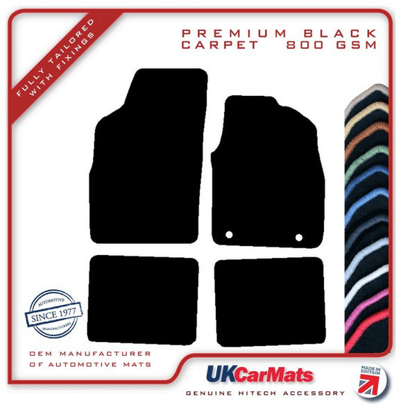 Fiat Panda 2003-2012 Black Premium Carpet Tailored Car Mats HITECH