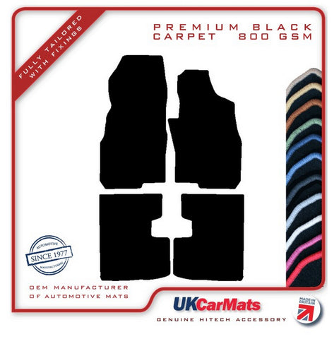 Fiat Punto Grande 2006-2009 Black Premium Carpet Tailored Car Mats HITECH