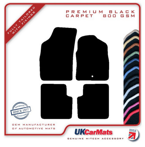 Fiat 500 2007-2014 Black Premium Carpet Tailored Car Mats HITECH