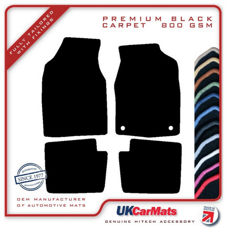 Ford Ka 2nd gen 2008-2012 Black Premium Carpet Tailored Car Mats HITECH