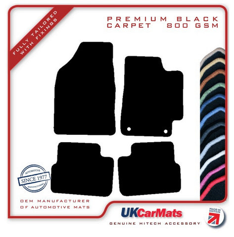 Fiat Bravo 2007 onwards Black Premium Carpet Tailored Car Mats HITECH