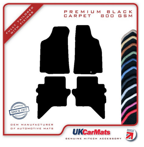 Ford Ranger 2006-2011 Black Premium Carpet Tailored Car Mats HITECH
