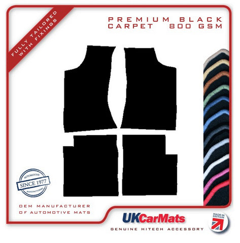 Ford Escort Mk2 RS2000 1975-1980 Black Premium Carpet Tailored Car Mats HITECH