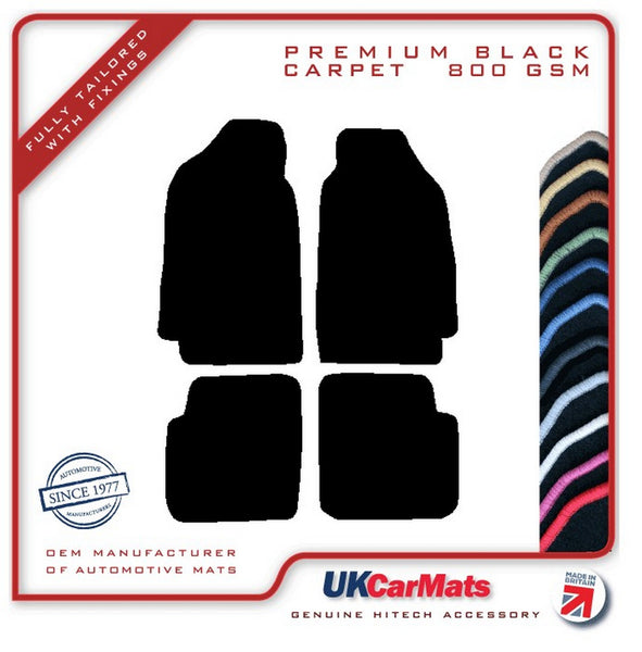 Fiat 131 1974-1984 Black Premium Carpet Tailored Car Mats HITECH