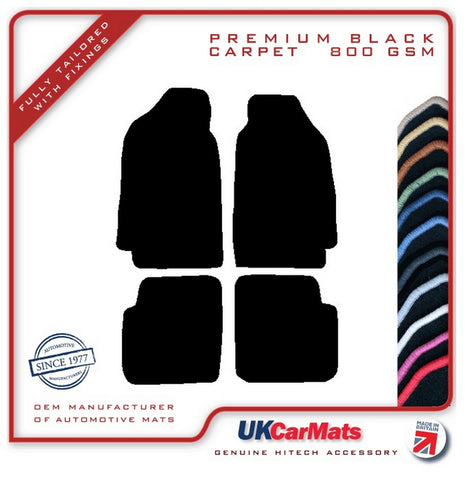 Fiat 131 1974-1984 Black Premium Carpet Tailored Car Mats HITECH