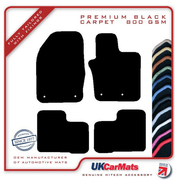 Fiat 500X 2014 onwards Black Premium Carpet Tailored Car Mats HITECH