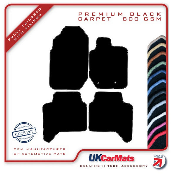 Ford Ranger Wildtrak 2015-2022 Black Premium Carpet Tailored Car Mats HITECH