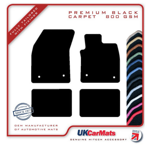 Ford Focus Mk4 Manual 2018 onwards Black Premium Carpet Tailored Car Mats HITECH