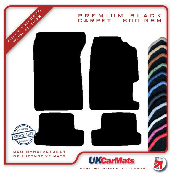 Honda Prelude 1992-1996 Black Premium Carpet Tailored Car Mats HITECH