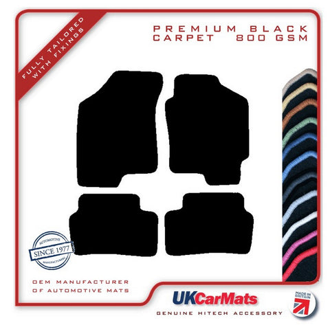 Hyundai Coupe 1997-2001 Black Premium Carpet Tailored Car Mats HITECH