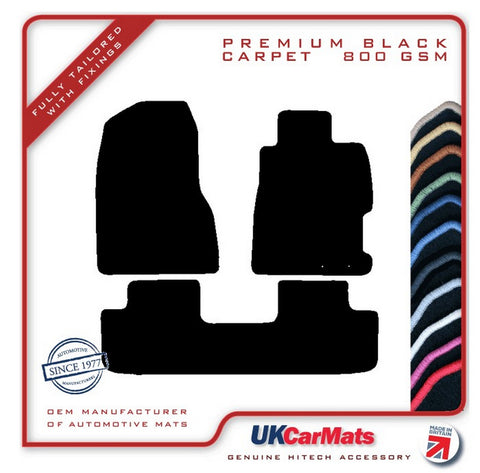 Honda Civic 3dr Inc Type R 2001-2006 Black Premium Carpet Tailored Car Mats HITECH