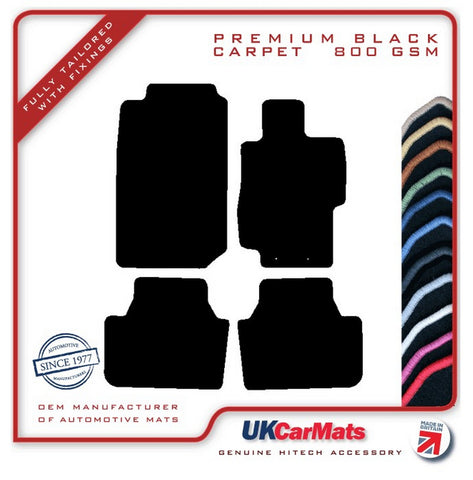 Honda Accord 4dr - Auto 2003-2008 Black Premium Carpet Tailored Car Mats HITECH