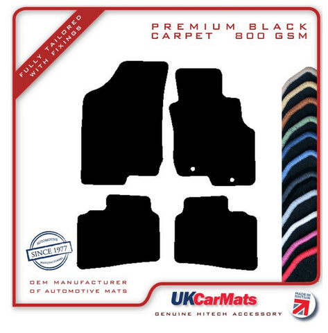 Hyundai i30 2007-2009 Black Premium Carpet Tailored Car Mats HITECH