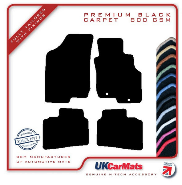 Hyundai i30 2007-2009 Black Premium Carpet Tailored Car Mats HITECH