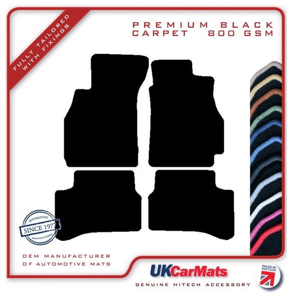 Hyundai Accent 1999-2005 Black Premium Carpet Tailored Car Mats HITECH