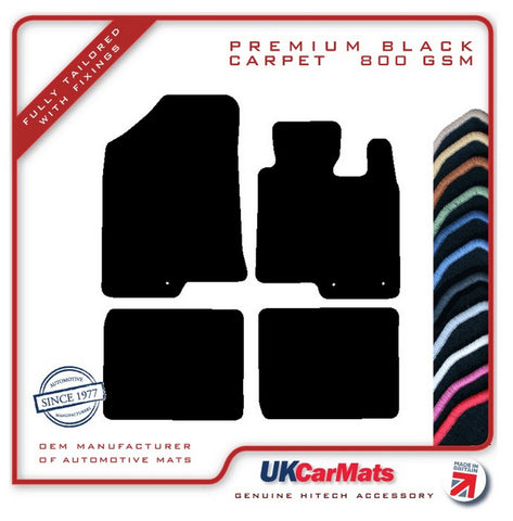 Hyundai i40 2011-2019 Black Premium Carpet Tailored Car Mats HITECH