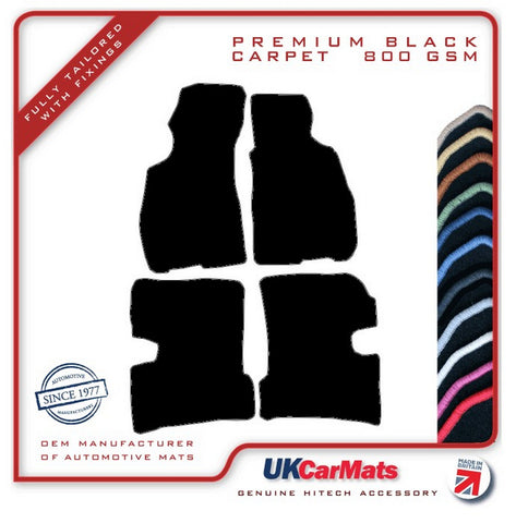Hyundai Accent 1994-1999 Black Premium Carpet Tailored Car Mats HITECH