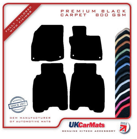 Honda Civic 5dr 2008-2011 Black Premium Carpet Tailored Car Mats HITECH