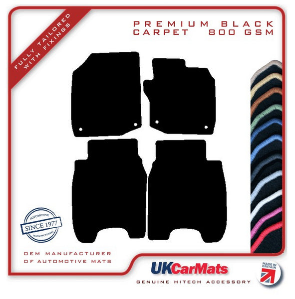 Honda Civic 5dr Diesel 2012-2015 Black Premium Carpet Tailored Car Mats HITECH