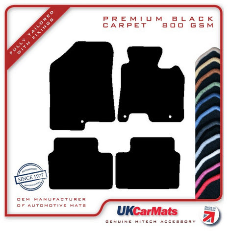 Hyundai i30 2012-2017 Black Premium Carpet Tailored Car Mats HITECH