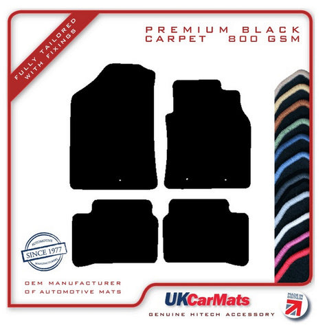 Hyundai i10 2013-2019 Black Premium Carpet Tailored Car Mats HITECH