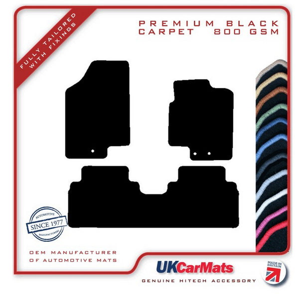 Hyundai ix20 2011-2019 Black Premium Carpet Tailored Car Mats HITECH