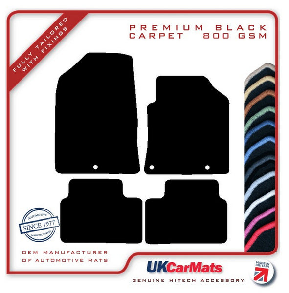 Hyundai i30 2017 onwards Black Premium Carpet Tailored Car Mats HITECH