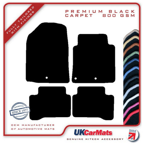 Hyundai Ioniq 2016 onwards Black Premium Carpet Tailored Car Mats HITECH