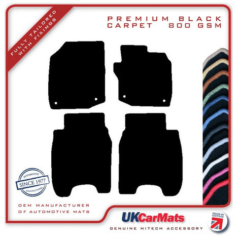 Honda Civic 5dr 2015-2017 Black Premium Carpet Tailored Car Mats HITECH