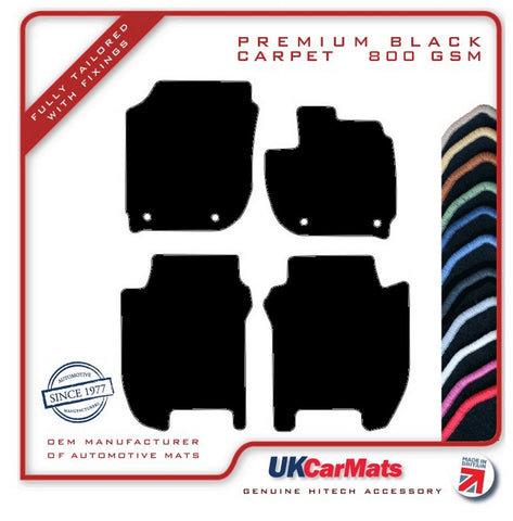 Honda Jazz Automatic 2015-2020 Black Premium Carpet Tailored Car Mats HITECH