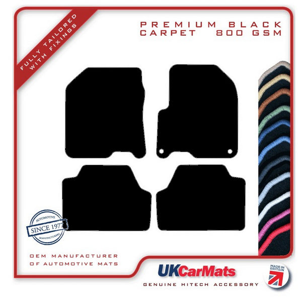 Hyundai Kona Electric 2017-2023 Black Premium Carpet Tailored Car Mats HITECH