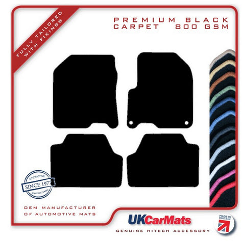 Hyundai Kona Electric 2017-2023 Black Premium Carpet Tailored Car Mats HITECH