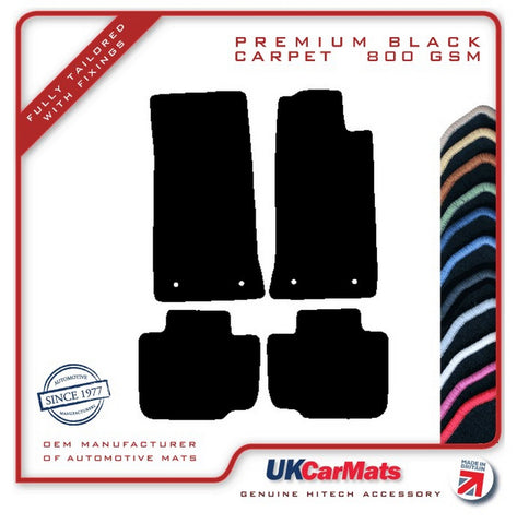 Jaguar XJ Series (XJ40) 1986-1994 Black Premium Carpet Tailored Car Mats HITECH