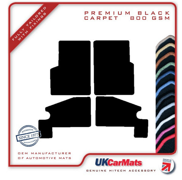 Jeep Wrangler 1997-2007 Black Premium Carpet Tailored Car Mats HITECH