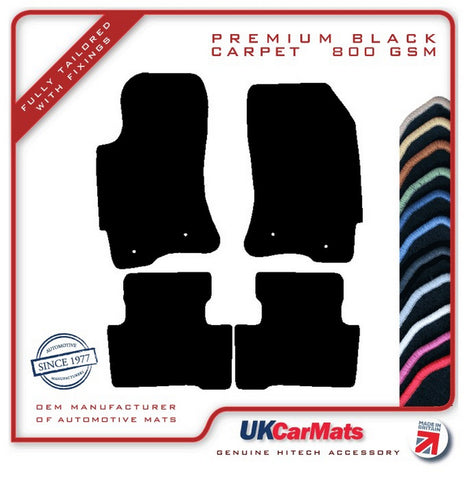 Jaguar X-Type (X400) 2.0/2.2 1999-2003 Black Premium Carpet Tailored Car Mats HITECH