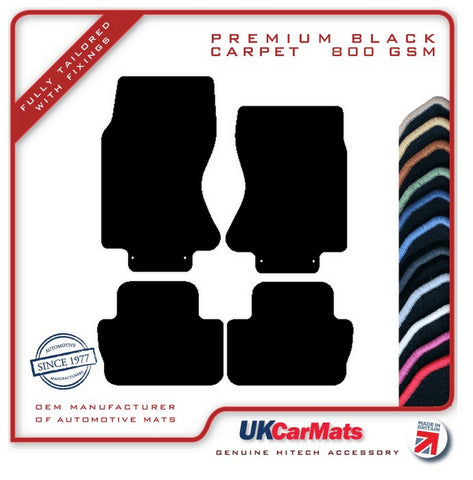 Jaguar S-Type (X200) Manual 2003-2009 Black Premium Carpet Tailored Car Mats HITECH