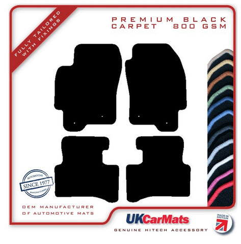 Jaguar X-Type (X400) 2.0/2.2 2004-2010 Black Premium Carpet Tailored Car Mats HITECH